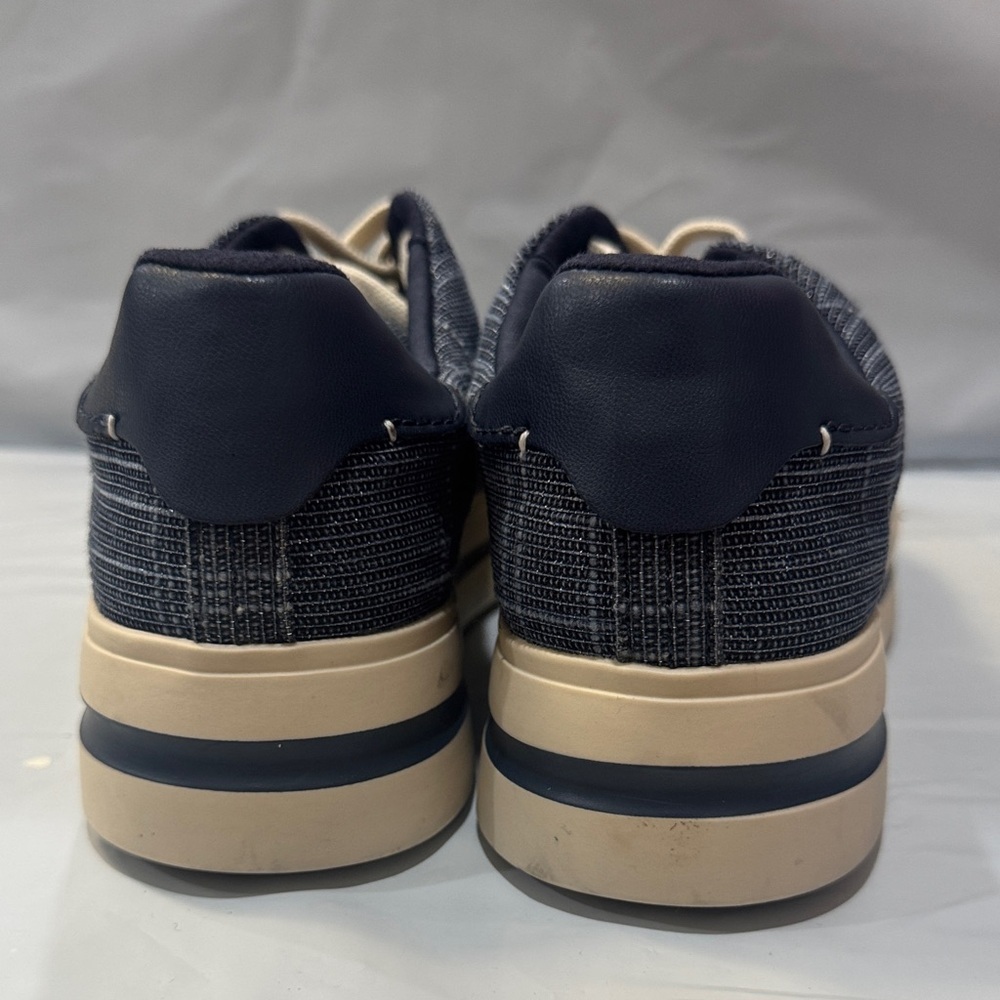Clarks Denim Blue Sneakers with Cream Laces - Picture 8 of 10